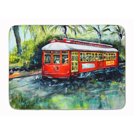 Carolines Treasures Little Red Street Car Machine Washable Memory Foam Mat MW1278RUG